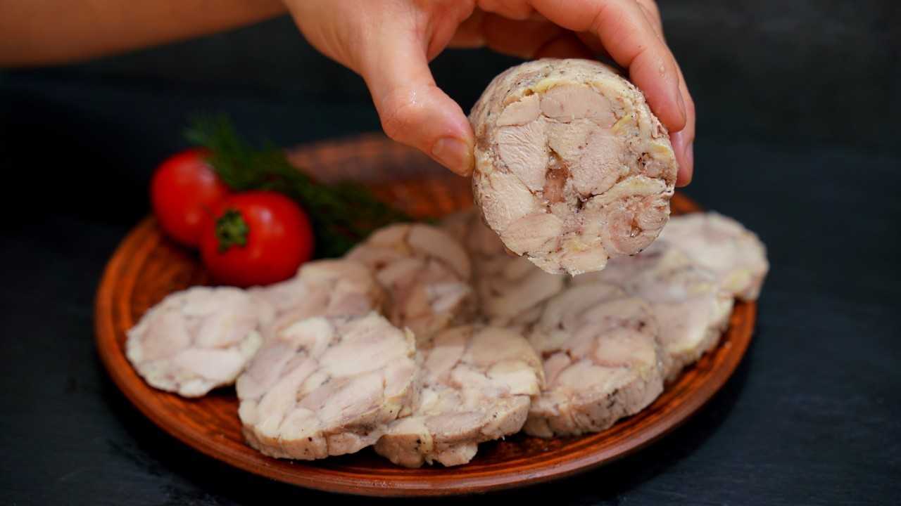 Домашняя куриная колбаса
