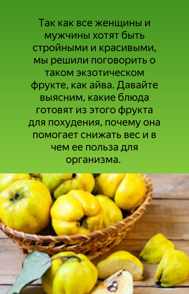 Айва: польза и вред для здоровья