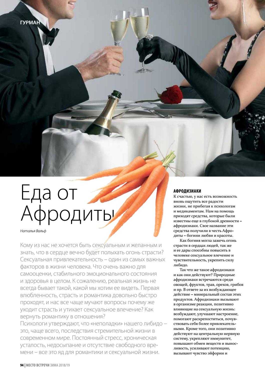 Афродизиаки для мужчин: топ-7 продуктов и бадов природного происхождения