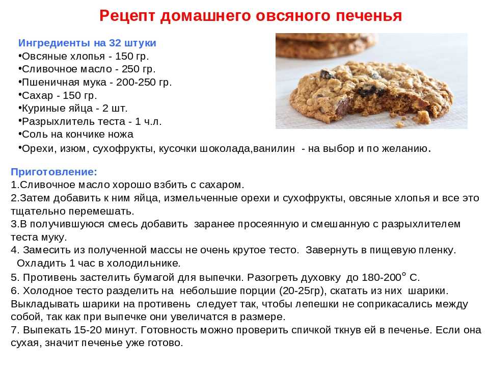 Пп рецепты для овсяного печенья - женщина без предела
