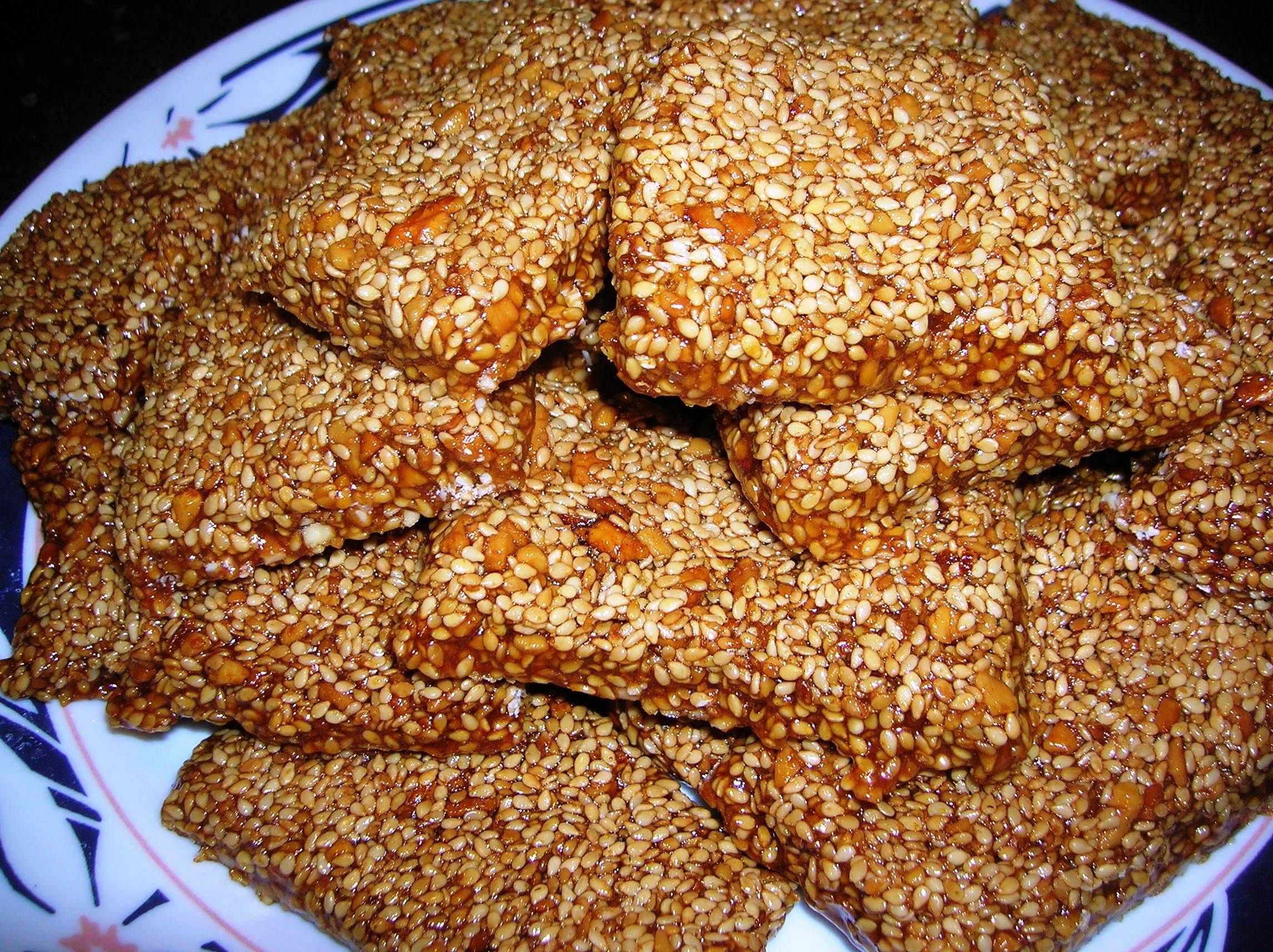 Хрустящее печенье с кунжутом