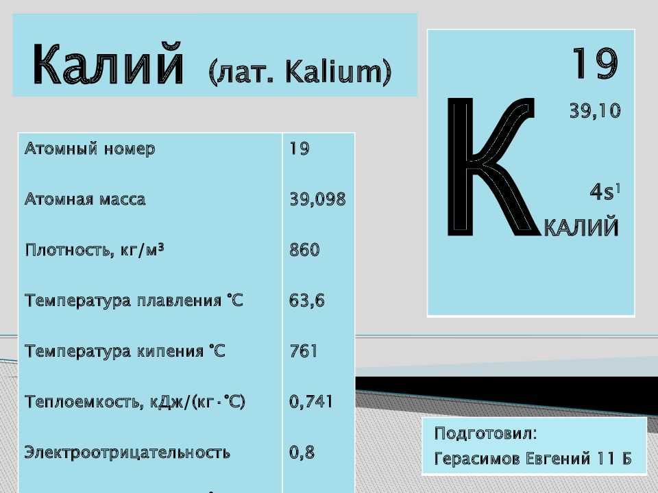 Продукты питания богатые калием