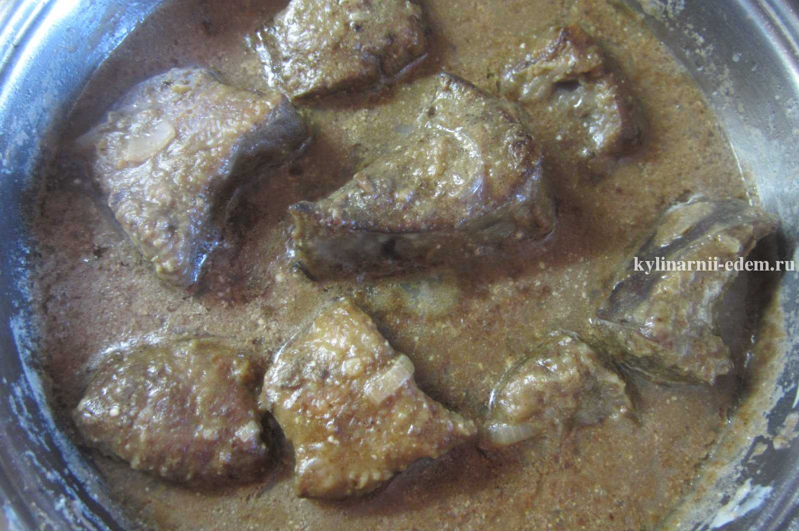 ✅ тушеная куриная печень в мультиварке со сметаной - v-recept.ru