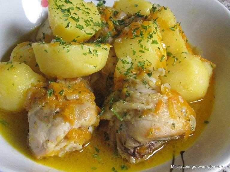 Курица с картошкой в мультиварке - рецепт с пошаговыми фото | меню недели