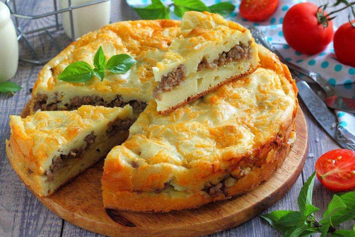 Пирог с мясом в мультиварке, с картошкой и капустой  - пошаговый рецепт с фото
