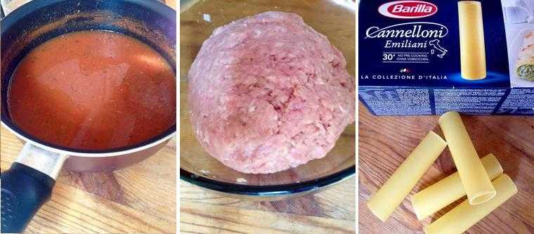Каннеллони с фаршем под сыром в мультиварке