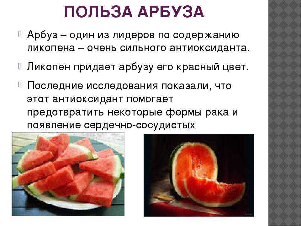 Арбуз: польза, свойства, калории | food and health