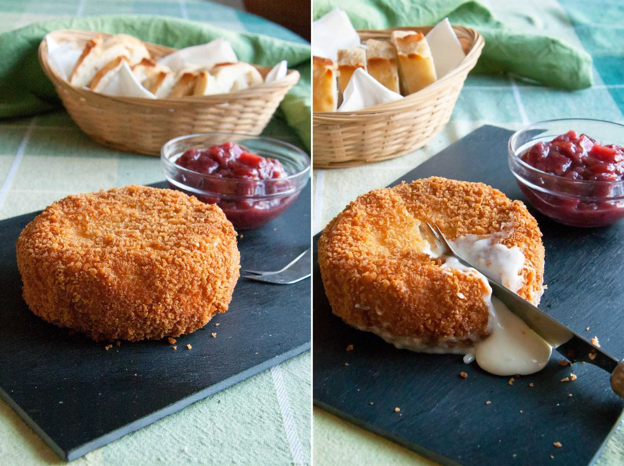 Жареный камамбер с клюквенным соусом. жареный камамбер как жарить камамбер на сковороде без панировки
