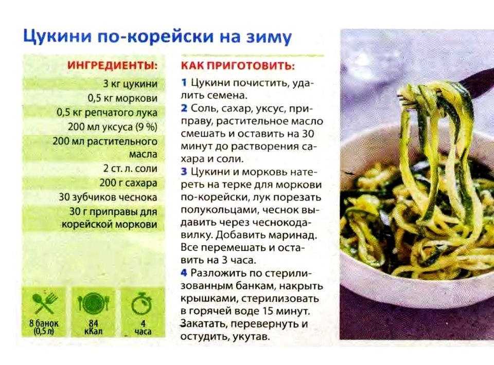 Кабачки по-корейски на зиму: самые вкусные рецепты быстрого приготовления