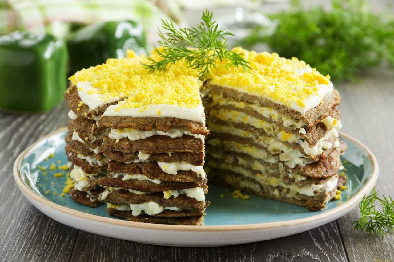Печеночный торт из куриной печени пошаговый рецепт